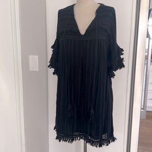 Allison New York dress or cover up fully lined, ruffle and fringe detail